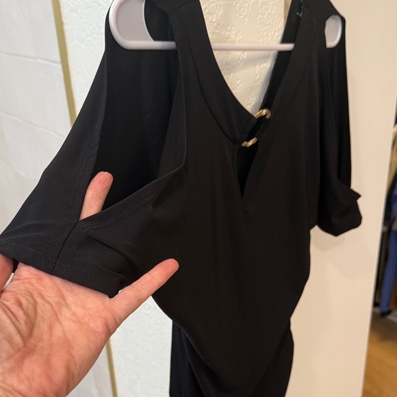 by & by Elegant Black Top with Keyhole Accent - Picture 2 of 3